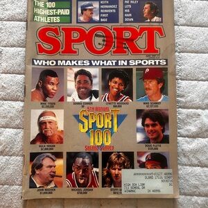 1987 JUNE SPORT MAGAZINE - WHO MAKES WHAT TOP 100 FRONT COVER - L 6281